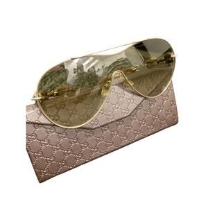 VTG Gucci Sunglasses Women’s 1Size MarinaChain Aviator GG 4203/S WQ0BA 115 Brown